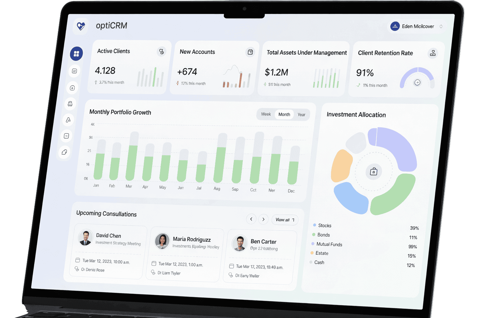 OptiCRM Dashboard